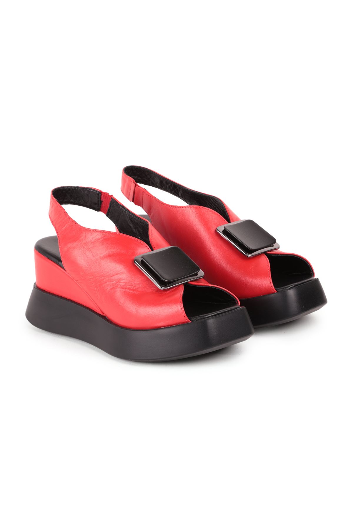 Libero L27.10240 Kırmızı Kadın Topuklu Deri Ayakkabı 