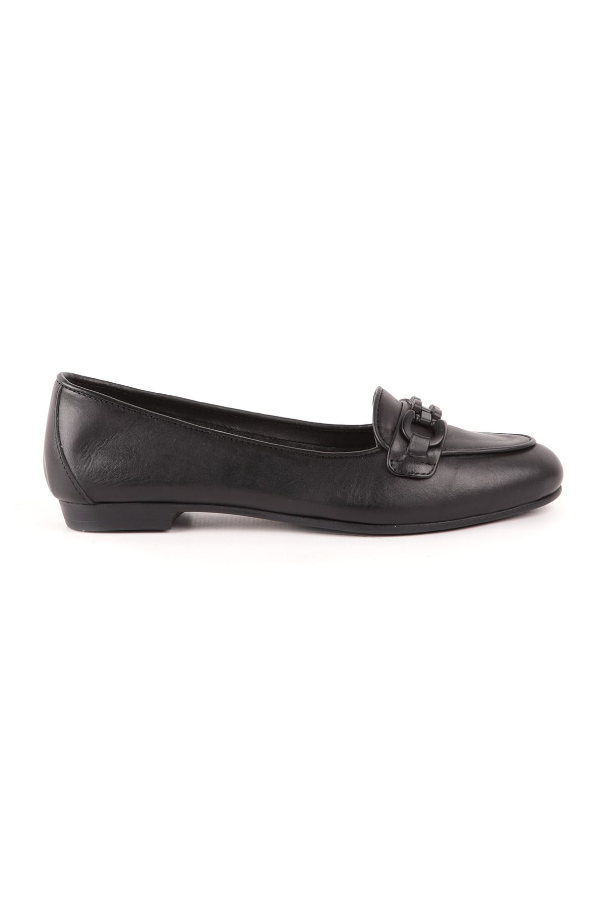 Libero L04.206-T Siyah Kadın Deri Babet Ayakkabı 